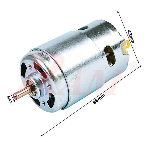 775 DC Motor – 12V/24V High Speed 10000/20000 RPM, 80W Power, Extension Shaft, Ball Bearing For DIY Projects & Automation